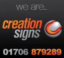 Creation Signs banner.