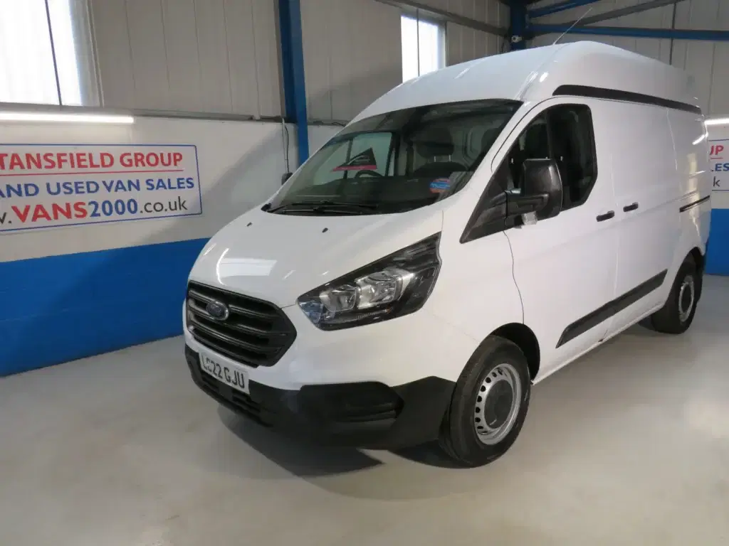 White Ford Transit Custom.