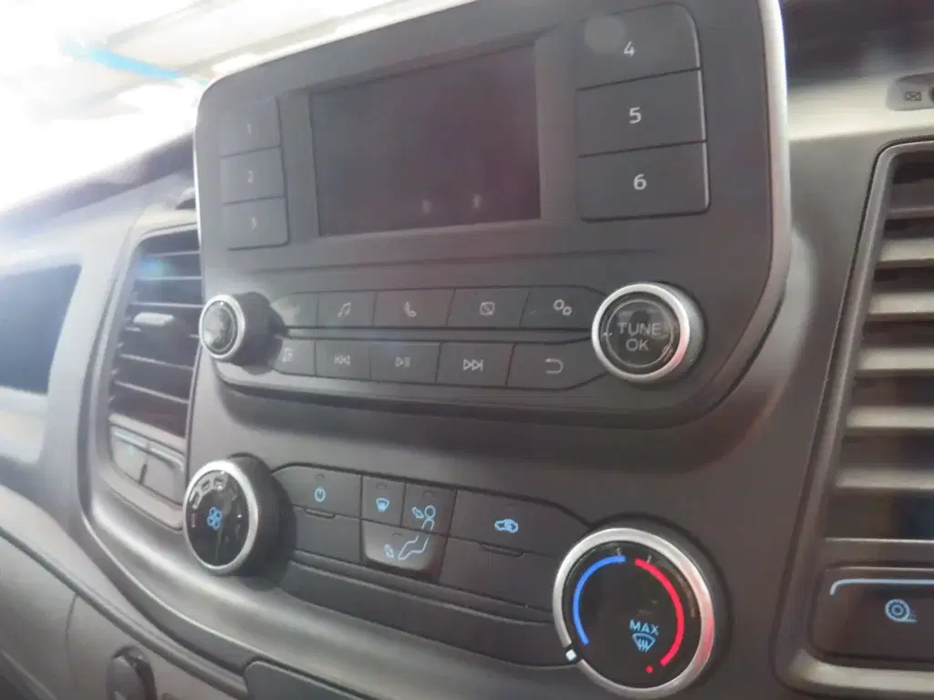 White Ford Transit Custom.