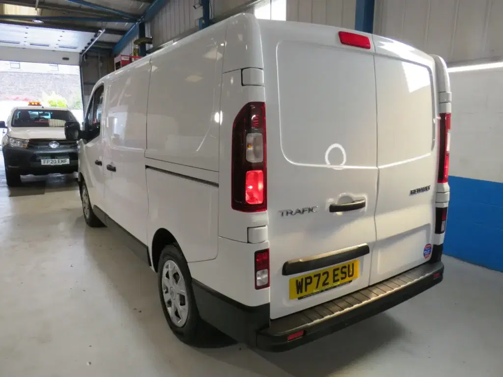 White Renault Trafic Business.