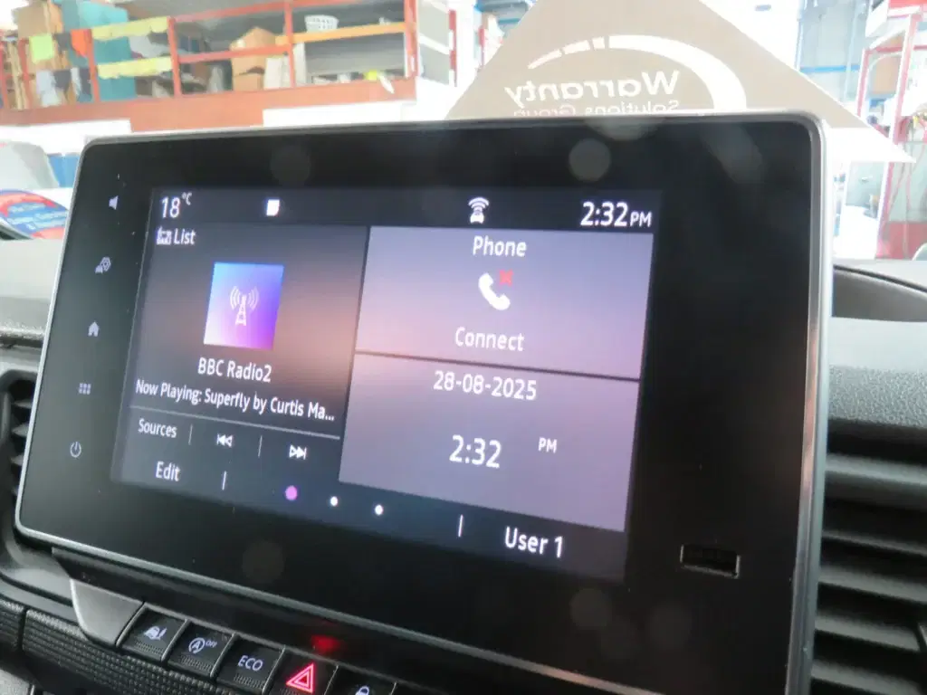 White Renault Trafic Business.